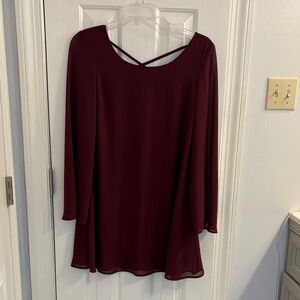 Love Riche Burgundy Tunic Top
